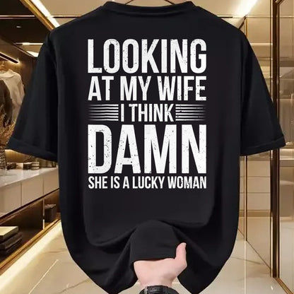 Best Husband Shirt, Wife and Husband Unisex T-Shirt/Hoodie/Sweatshirt HLT00 - Mens Funny Saying Graphic Tee Lucky Husband Sarcastic Humor T-Shirt