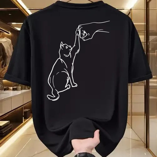 Cat Love Shirt, Funny Cat Lover Gift UnisexT-Shirt/Hoodie/Sweatshirt HLT00 - Funny Cat Best Friend Fist Bump Cat Lover T-Shirt