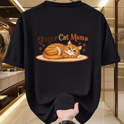 Cat Love Shirt, Funny Cat Lover Gift UnisexT-Shirt/Hoodie/Sweatshirt HLT00 - Ginger Cat Mama Ginger Mom lover Funny Gifts Cat Dad Cat Mom T-Shirt (1)