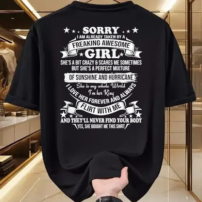 Best Husband Shirt, Wife and Husband Unisex T-Shirt/Hoodie/Sweatshirt HLT00 - Sorry I am Already Taken by Awesome Girl Shirt Valentine Day T-Shirt