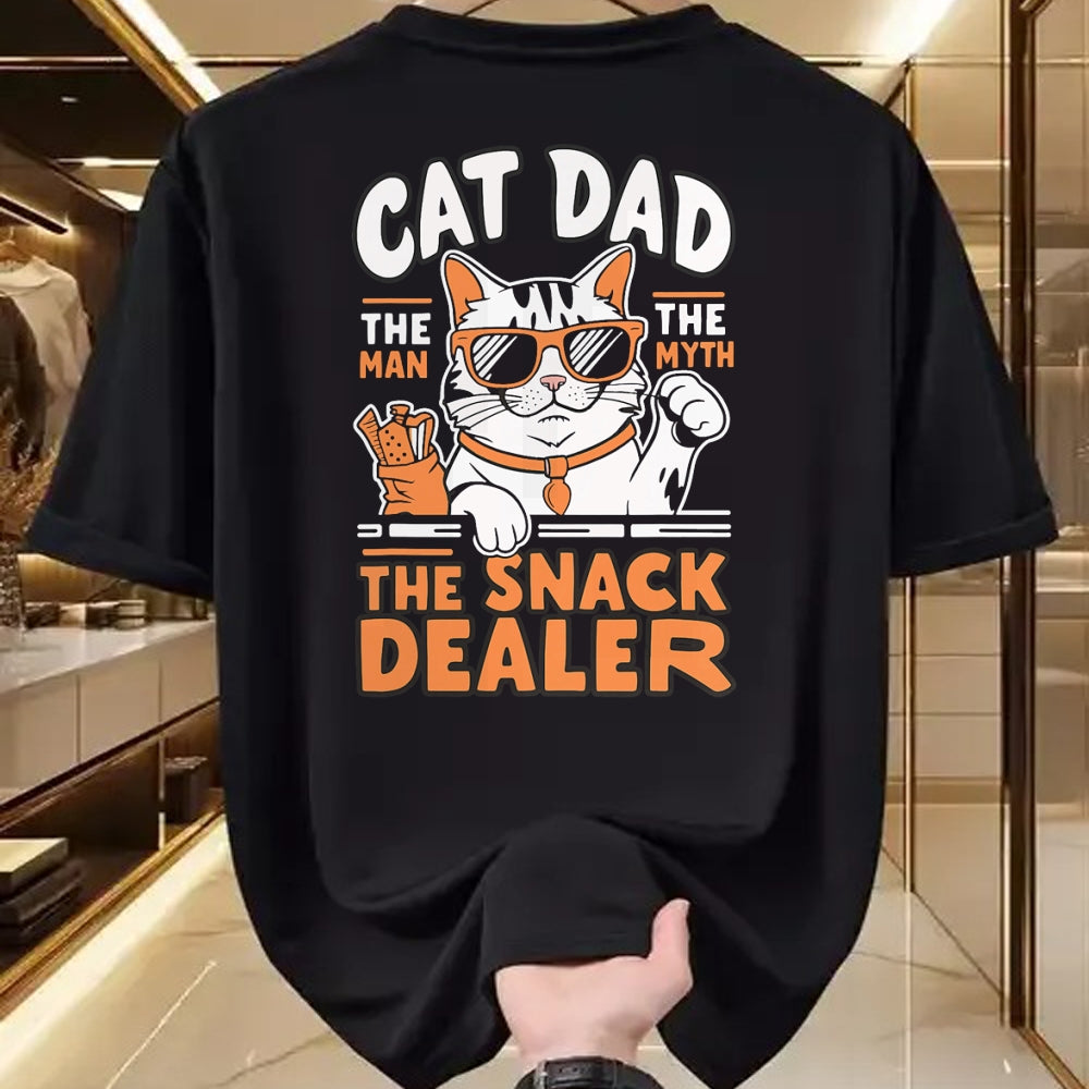 Cat Love Shirt, Funny Cat Lover Gift UnisexT-Shirt/Hoodie/Sweatshirt HLT00 - Cat Dad The Man The Myth The Snack Dealer T-Shirt