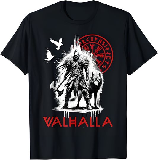 "WALHALLA VIKING" –  TRENDING T - SHIRT  – LUAN00