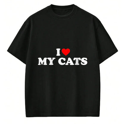 Cat Love Shirt, Funny Cat Lover Gift UnisexT-Shirt/Hoodie/Sweatshirt HLT00 - I Love My Cats T-Shirt, Women, Black, X-Small (1)