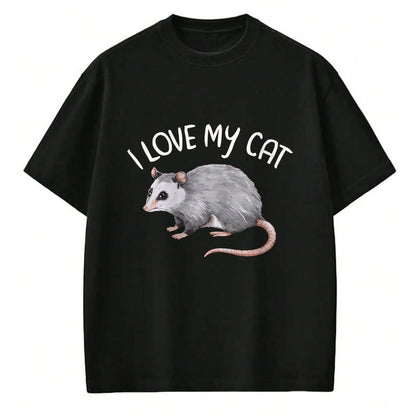 Cat Love Shirt, Funny Cat Lover Gift UnisexT-Shirt/Hoodie/Sweatshirt HLT00 - I Love My Cat Opossum T-Shirt, Men, Purple Heather, X-Large