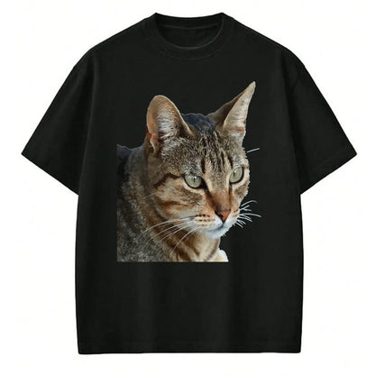 Cat Love Shirt, Funny Cat Lover Gift UnisexT-Shirt/Hoodie/Sweatshirt HLT00 - Stunning Tabby Cat Close Up Portrait Vector T-Shirt