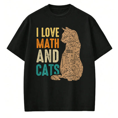 Cat Love Shirt, Funny Cat Lover Gift UnisexT-Shirt/Hoodie/Sweatshirt HLT00 - I Love Math And Cats Funny Cat Lover Math Teacher T-Shirt (1)
