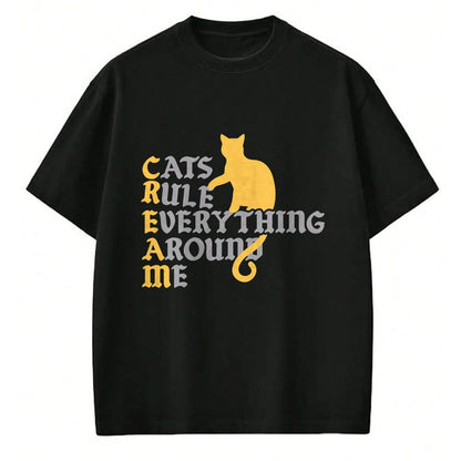 Cat Love Shirt, Funny Cat Lover Gift UnisexT-Shirt/Hoodie/Sweatshirt HLT00 - Cats Rule Everything Around Me Cat Daddy Vintage T-Shirt