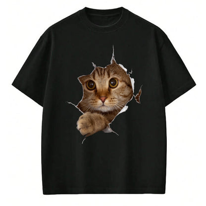 Cat Love Shirt, Funny Cat Lover Gift UnisexT-Shirt/Hoodie/Sweatshirt HLT00 - Sweet Kitten Torn Cloth - Funny Cat Lover Cat Owner Cat Lady Long Sleeve T-Shirt