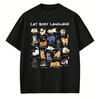 Cat Love Shirt, Funny Cat Lover Gift UnisexT-Shirt/Hoodie/Sweatshirt HLT00 - Cat Body Language Cute Cat Lover Kawaii T-Shirt