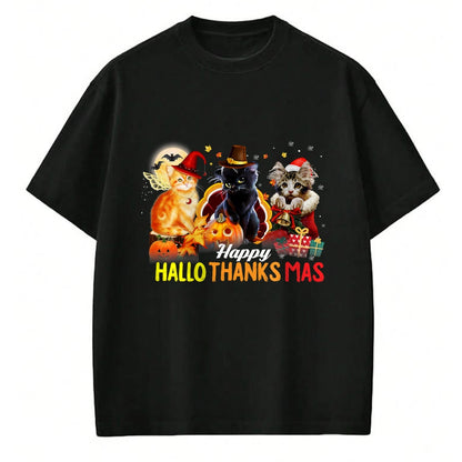 Cat Love Shirt, Funny Cat Lover Gift UnisexT-Shirt/Hoodie/Sweatshirt HLT00 - Hallo Thanks Mas Shirt Halloween Cat Love Thanksgiving Xmas T-Shirt for Men Women Kids