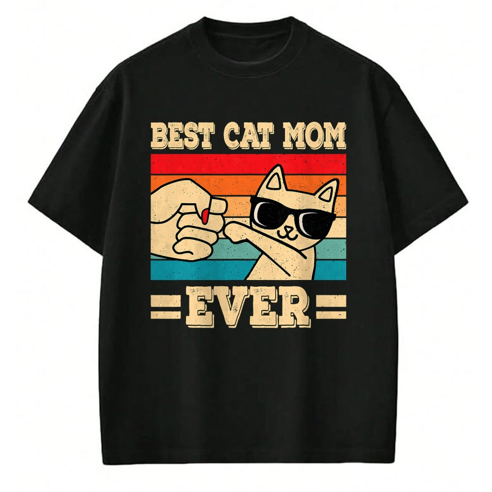 Cat Love Shirt, Funny Cat Lover Gift UnisexT-Shirt/Hoodie/Sweatshirt HLT00 - Best Cat Mom Ever Funny Vintage Kitten Lover Retro Women T-Shirt