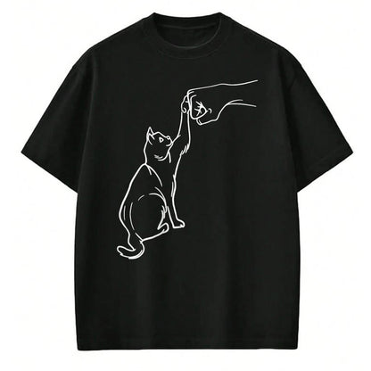 Cat Love Shirt, Funny Cat Lover Gift UnisexT-Shirt/Hoodie/Sweatshirt HLT00 - Funny Cat Best Friend Fist Bump Cat Lover T-Shirt