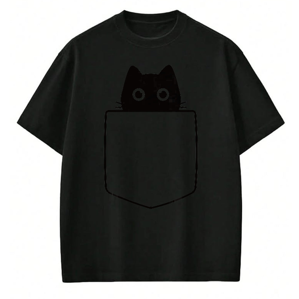 Cat Love Shirt, Funny Cat Lover Gift UnisexT-Shirt/Hoodie/Sweatshirt HLT00 - Cat in Pocket Shirt for Kids Women Men Funny Cute Cats Lover T-Shirt