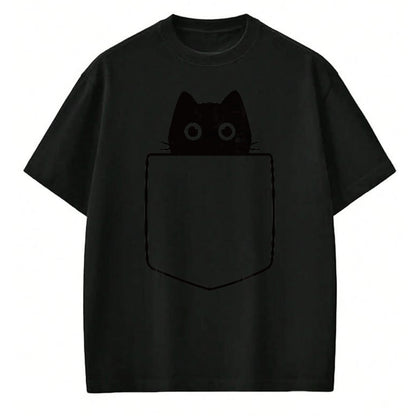 Cat Love Shirt, Funny Cat Lover Gift UnisexT-Shirt/Hoodie/Sweatshirt HLT00 - Cat in Pocket Shirt for Kids Women Men Funny Cute Cats Lover T-Shirt