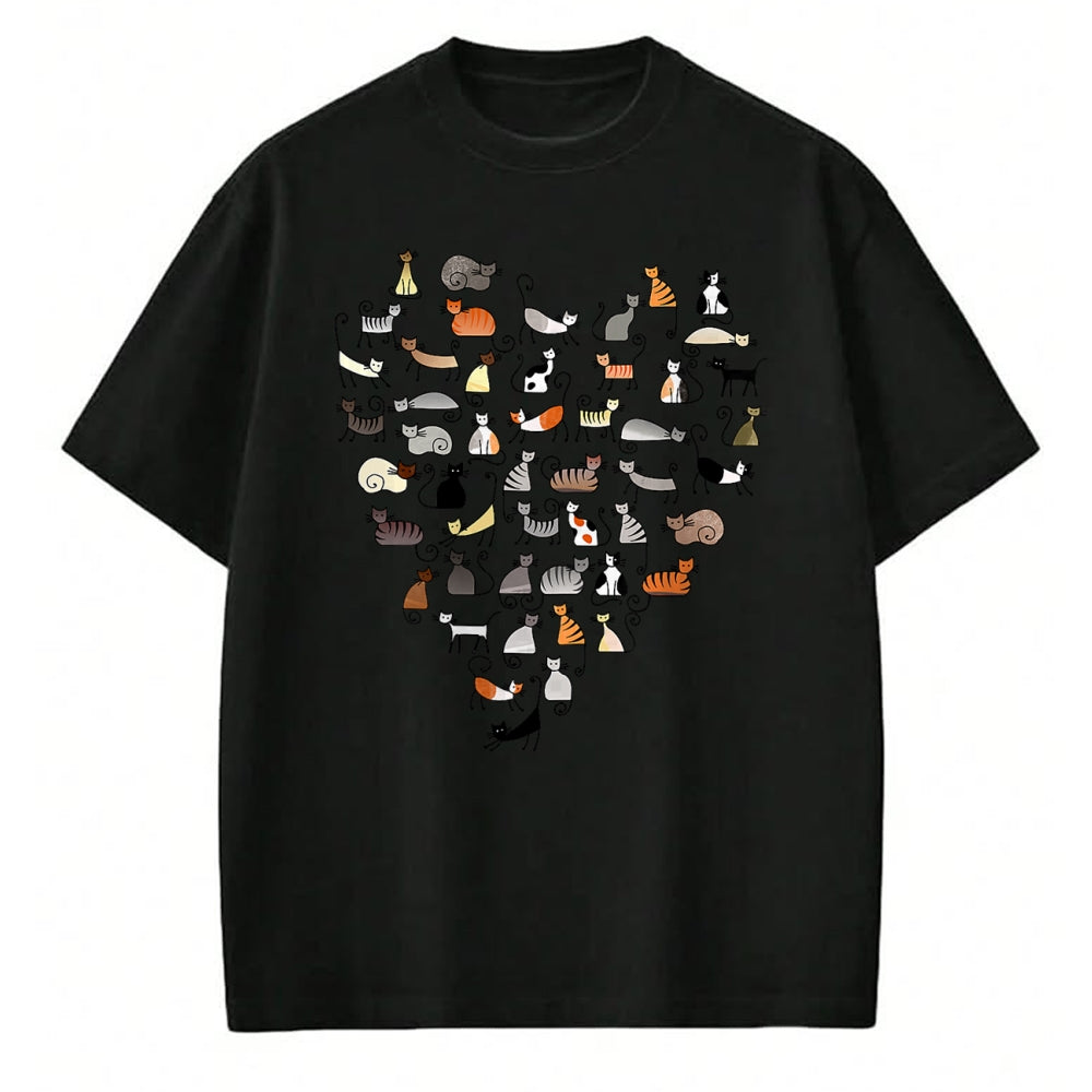 Cat Love Shirt, Funny Cat Lover Gift UnisexT-Shirt/Hoodie/Sweatshirt HLT00 - 50 Cats Fifty Multicolor Cats women_s T-Shirt (1)