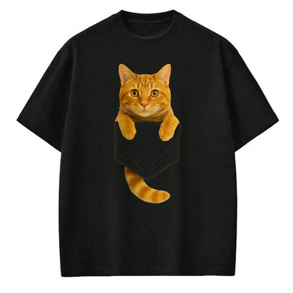 Cat Love Shirt, Funny Cat Lover Gift UnisexT-Shirt/Hoodie/Sweatshirt HLT00 - Cute Tabby Cat Pocket Funny Gifts Cat Mom Cat Dad Cat Lover T-Shirt
