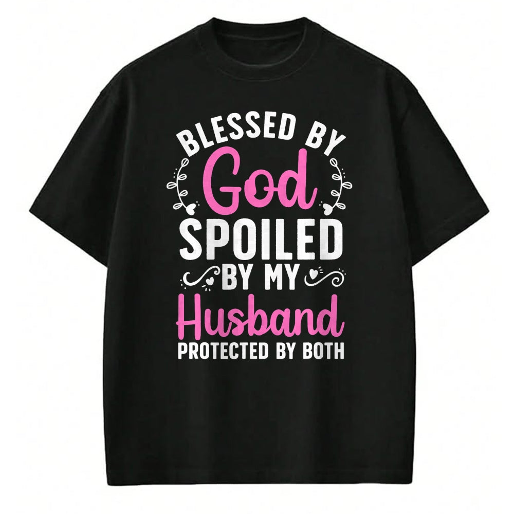 Best Husband Shirt, Wife and Husband Unisex T-Shirt/Hoodie/Sweatshirt HLT00 - Funny Spoiled Wife Art For Women Girls Husband Spoiled Wife T-Shirt