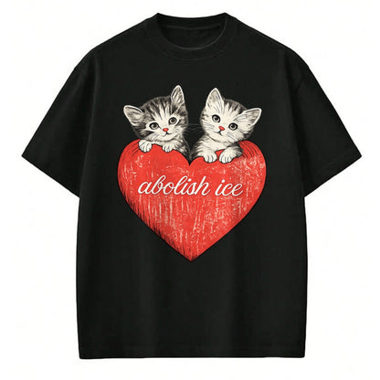 Cat Love Shirt, Funny Cat Lover Gift UnisexT-Shirt/Hoodie/Sweatshirt HLT00 - Abolish ICE, Cute Cat Valentine T-Shirt