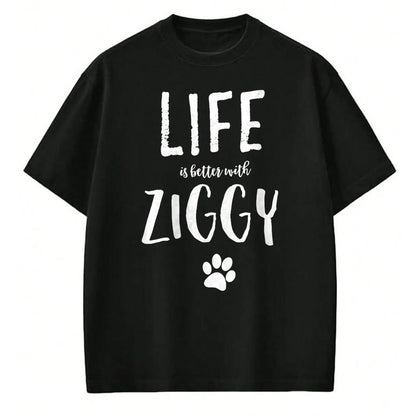 Cat Love Shirt, Funny Cat Lover Gift UnisexT-Shirt/Hoodie/Sweatshirt HLT00 - Ziggy Cat Name T-Shirt Gift Shirt T-Shirt - Black, Small - Cat Lovers (Adult Males and Females) - Un