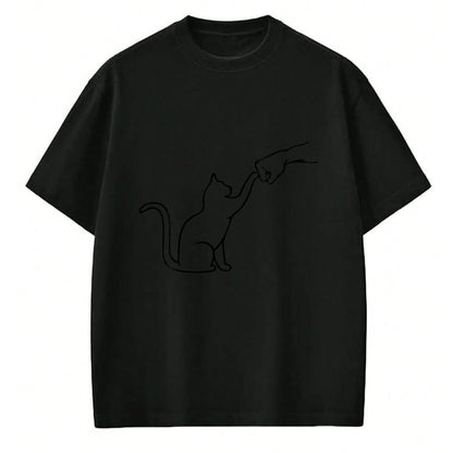 Cat Love Shirt, Funny Cat Lover Gift UnisexT-Shirt/Hoodie/Sweatshirt HLT00 - Cute Pet Tee I Love My Cat Best Friend Fist Bump Cat Lovers T-Shirt Small (1)