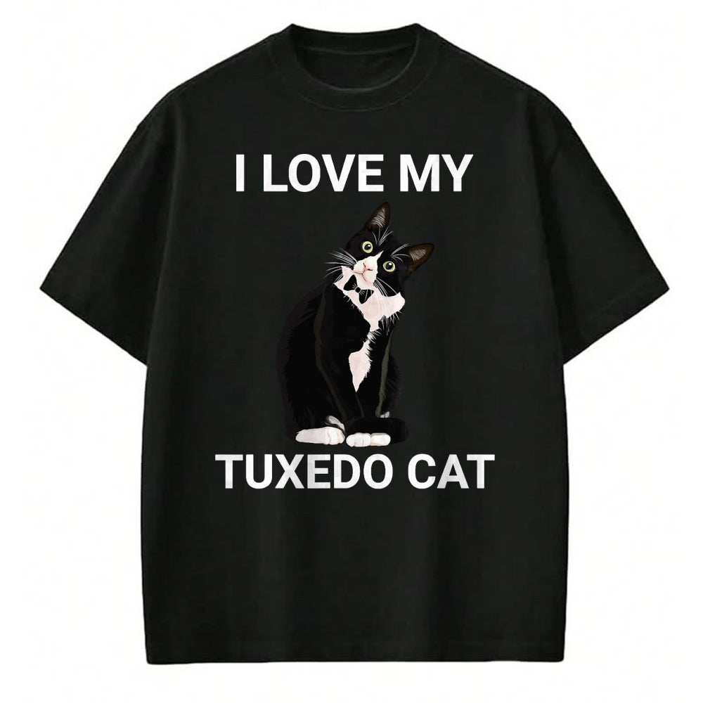 Cat Love Shirt, Funny Cat Lover Gift UnisexT-Shirt/Hoodie/Sweatshirt HLT00 - I Love My Tuxedo Cat, for Tuxedo Cat Lover, Funny Tuxedo Cat T-Shirt