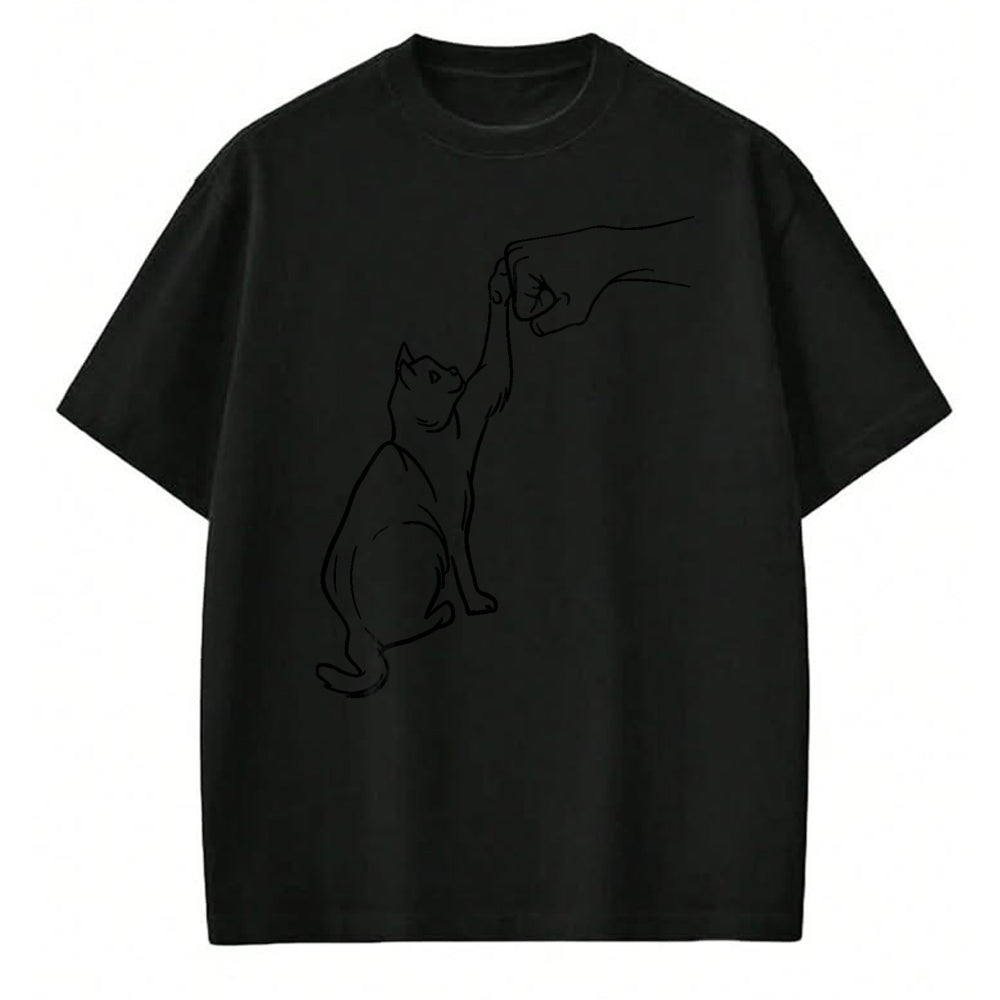 Cat Love Shirt, Funny Cat Lover Gift UnisexT-Shirt/Hoodie/Sweatshirt HLT00 - Funny Cat Best Friend Fist Bump Cat Lover T-Shirt (1)