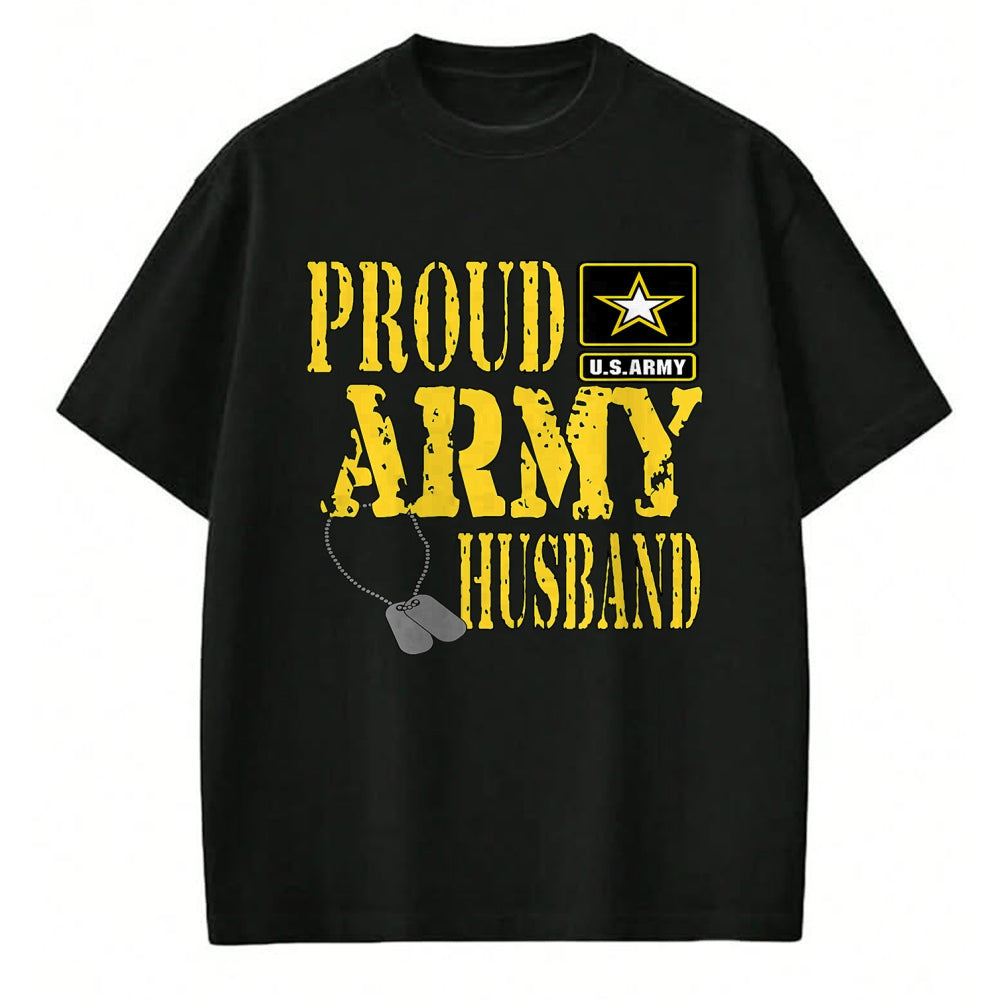Best Husband Shirt, Wife and Husband Unisex T-Shirt/Hoodie/Sweatshirt HLT00 - Mens Proud Army Husband Shirt Military Pride T Shirt T-Shirt