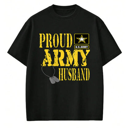 Best Husband Shirt, Wife and Husband Unisex T-Shirt/Hoodie/Sweatshirt HLT00 - Mens Proud Army Husband Shirt Military Pride T Shirt T-Shirt
