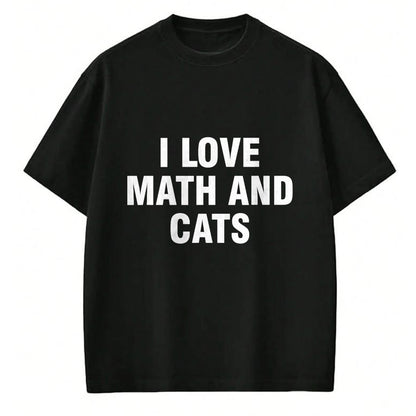 Cat Love Shirt, Funny Cat Lover Gift UnisexT-Shirt/Hoodie/Sweatshirt HLT00 - I Love Math and Cats T-Shirt