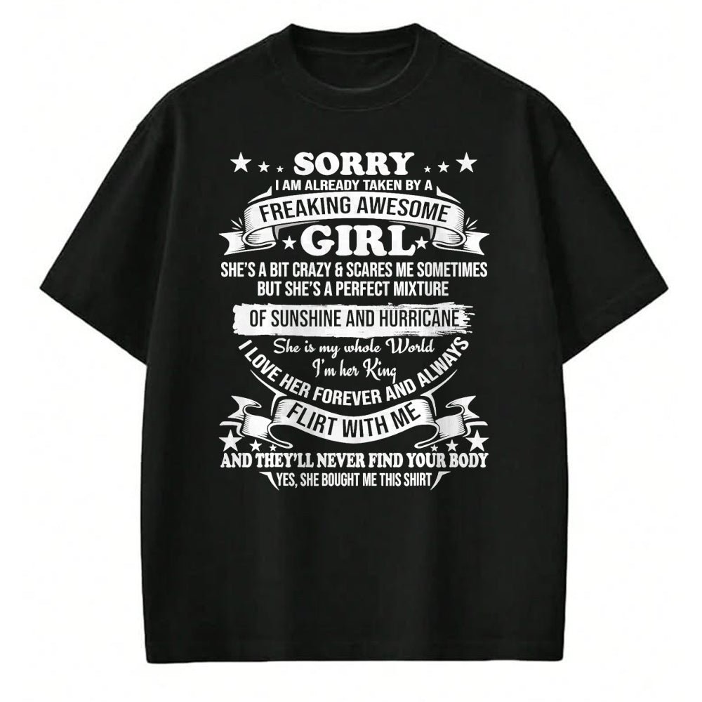 Best Husband Shirt, Wife and Husband Unisex T-Shirt/Hoodie/Sweatshirt HLT00 - Sorry I am Already Taken by Awesome Girl Shirt Valentine Day T-Shirt