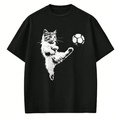 Cat Love Shirt, Funny Cat Lover Gift UnisexT-Shirt/Hoodie/Sweatshirt HLT00 - Funny Cat Soccer Ball Graphic Tee T-Shirt for Men Women Kids