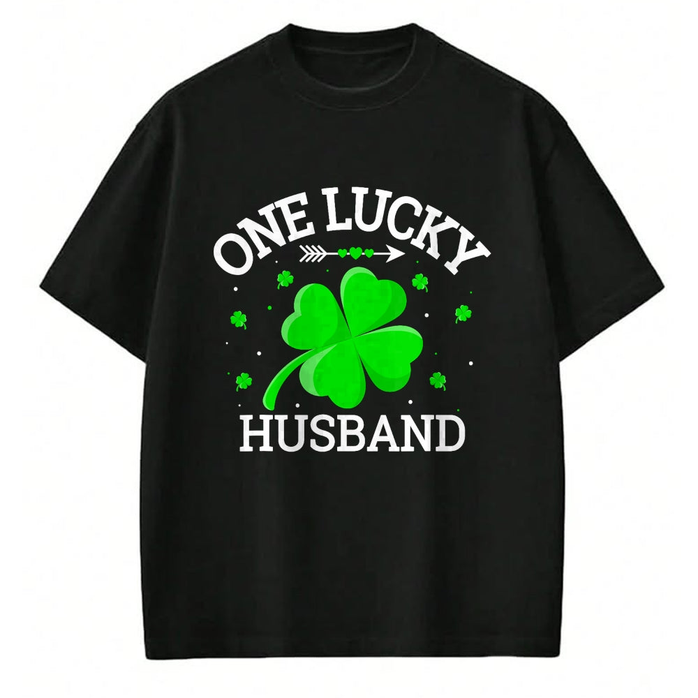 Best Husband Shirt, Wife and Husband Unisex T-Shirt/Hoodie/Sweatshirt HLT00 - One Lucky Husband Matching St Patrick_s Day T-Shirt