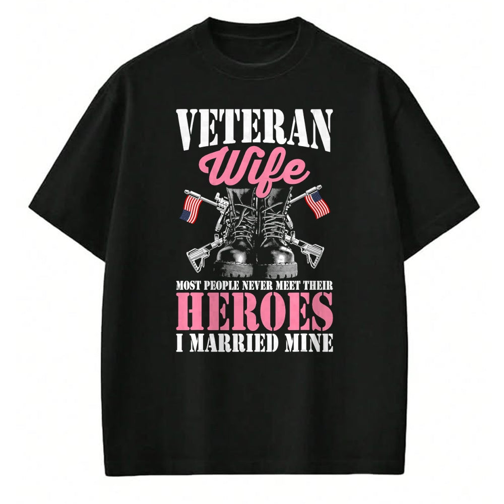 Best Husband Shirt, Wife and Husband Unisex T-Shirt/Hoodie/Sweatshirt HLT00 - Veteran Wife Married Mine Proud Military Veteran Husband T-Shirt