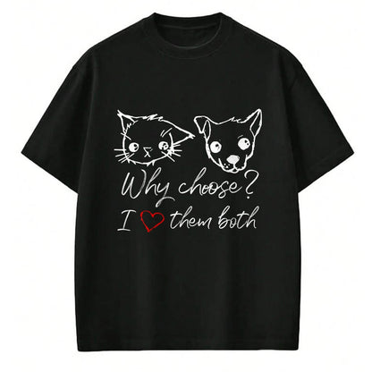 Cat Love Shirt, Funny Cat Lover Gift UnisexT-Shirt/Hoodie/Sweatshirt HLT00 - Cat and Dog Lover I Love Puppies and Kittens T-Shirt