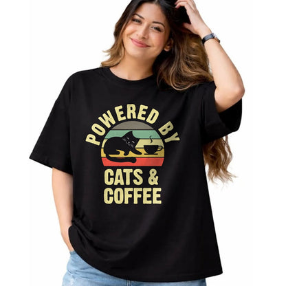 Cat Love Shirt, Funny Cat Lover Gift UnisexT-Shirt/Hoodie/Sweatshirt HLT00 - Cats & Coffee Lovers Funny vintage cat kitty kitten lover T-Shirt for Men Women Kids