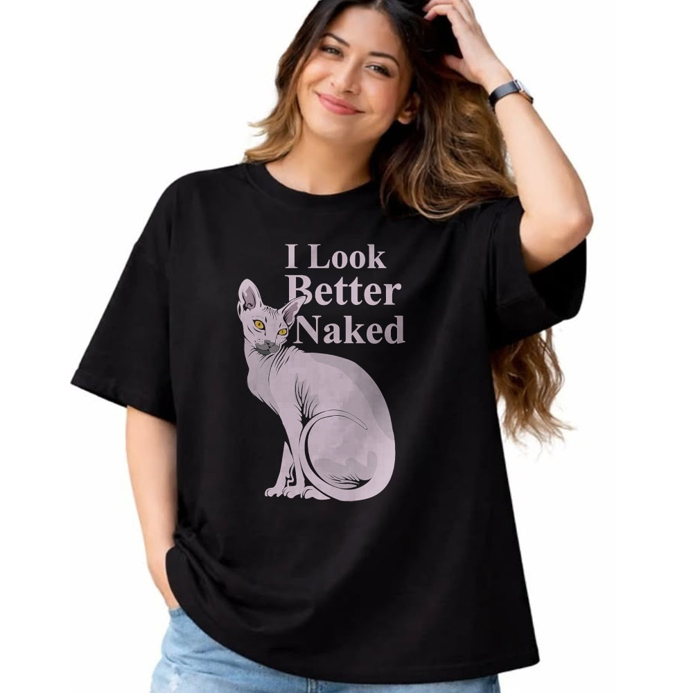 Cat Love Shirt, Funny Cat Lover Gift UnisexT-Shirt/Hoodie/Sweatshirt HLT00 - Sphynx Naked Funny Cat T-Shirt Kitten Gift T-Shirt