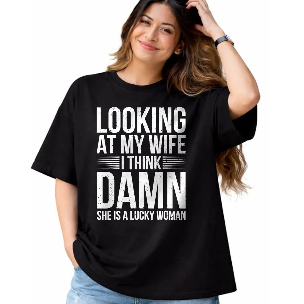 Best Husband Shirt, Wife and Husband Unisex T-Shirt/Hoodie/Sweatshirt HLT00 - Mens Funny Saying Graphic Tee Lucky Husband Sarcastic Humor T-Shirt