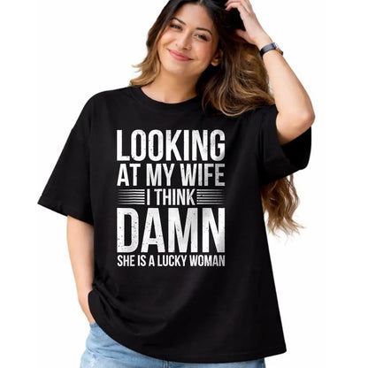 Best Husband Shirt, Wife and Husband Unisex T-Shirt/Hoodie/Sweatshirt HLT00 - Mens Funny Saying Graphic Tee Lucky Husband Sarcastic Humor T-Shirt