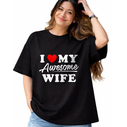 Best Husband Shirt, Wife and Husband Unisex T-Shirt/Hoodie/Sweatshirt HLT00 - I Love My Awesome Wife T Shirt for Men T-Shirt
