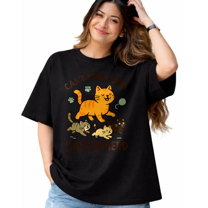Cat Love Shirt, Funny Cat Lover Gift UnisexT-Shirt/Hoodie/Sweatshirt HLT00 - Funny Herding Cats Joke Cat Kitten T-Shirt