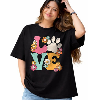 Cat Love Shirt, Funny Cat Lover Gift UnisexT-Shirt/Hoodie/Sweatshirt HLT00 - Groovy Paw Love Cat Dog Lover Pet Owner Women Girls Kids T-Shirt