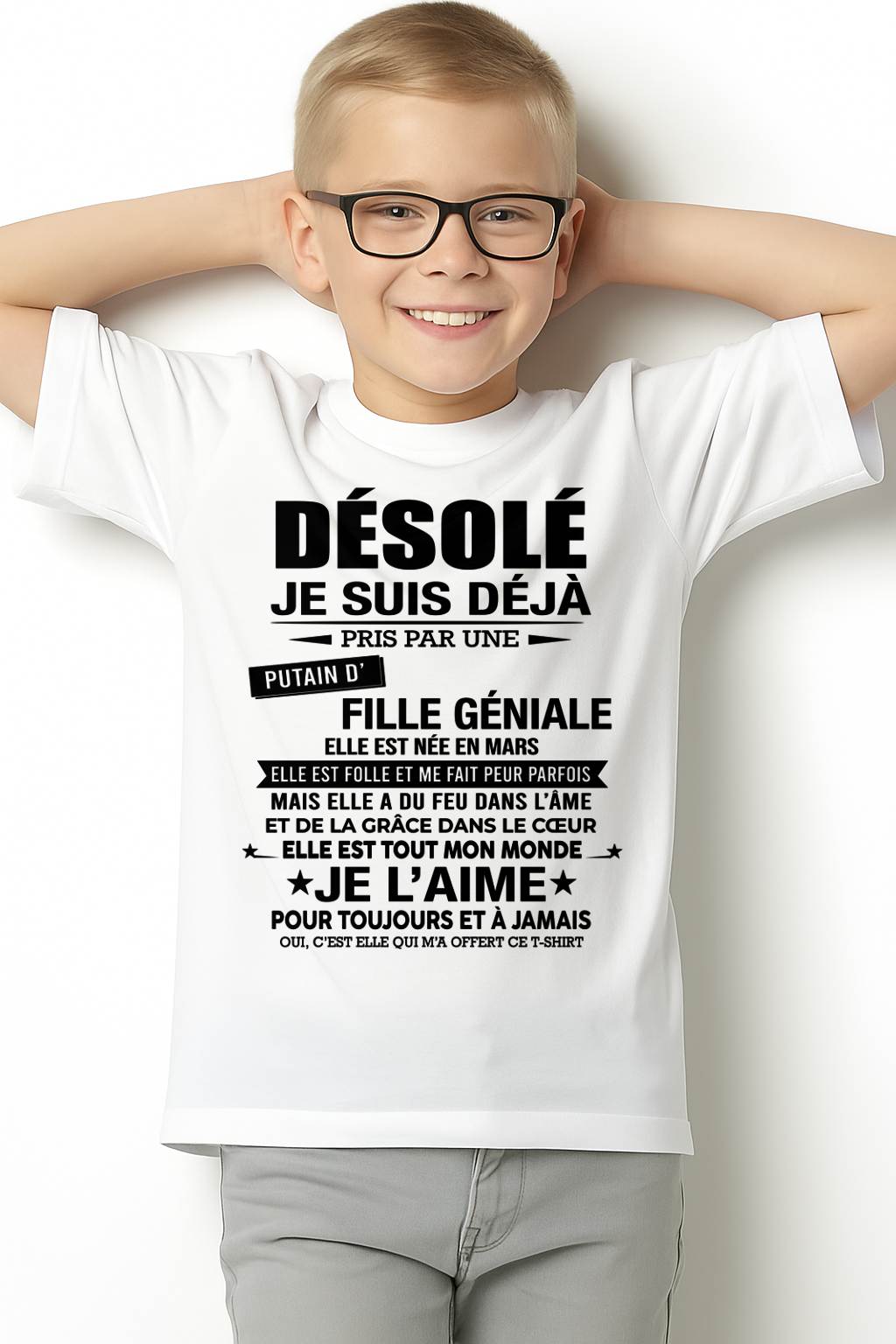 MARS - DÉSOLÉ, JE SUIS DÉJÀ PRIS PAR UNE FILLE VRAIMENT GÉNIALE – DE LA PART DE MA FEMME - FR03/LUAN03 (SKU2606-42-03)