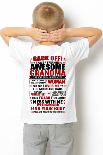 December Awesome Grandma – Back Off! Perfect Gift From Grandma - LUAN12 (SKU2607-179-12)