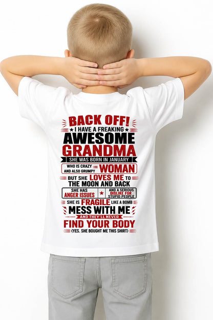January Awesome Grandma – Back Off! Perfect Gift From Grandma - LUAN01 (SKU2607-179-01)
