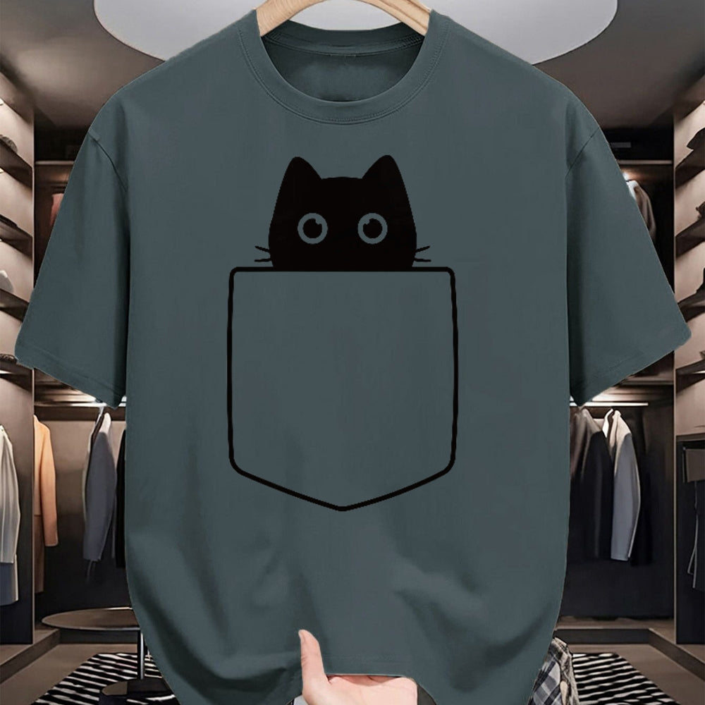 Cat Love Shirt, Funny Cat Lover Gift UnisexT-Shirt/Hoodie/Sweatshirt HLT00 - Cat in Pocket Shirt for Kids Women Men Funny Cute Cats Lover T-Shirt