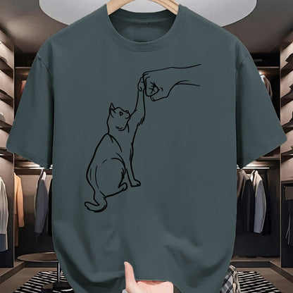 Cat Love Shirt, Funny Cat Lover Gift UnisexT-Shirt/Hoodie/Sweatshirt HLT00 - Funny Cat Best Friend Fist Bump Cat Lover T-Shirt (1)