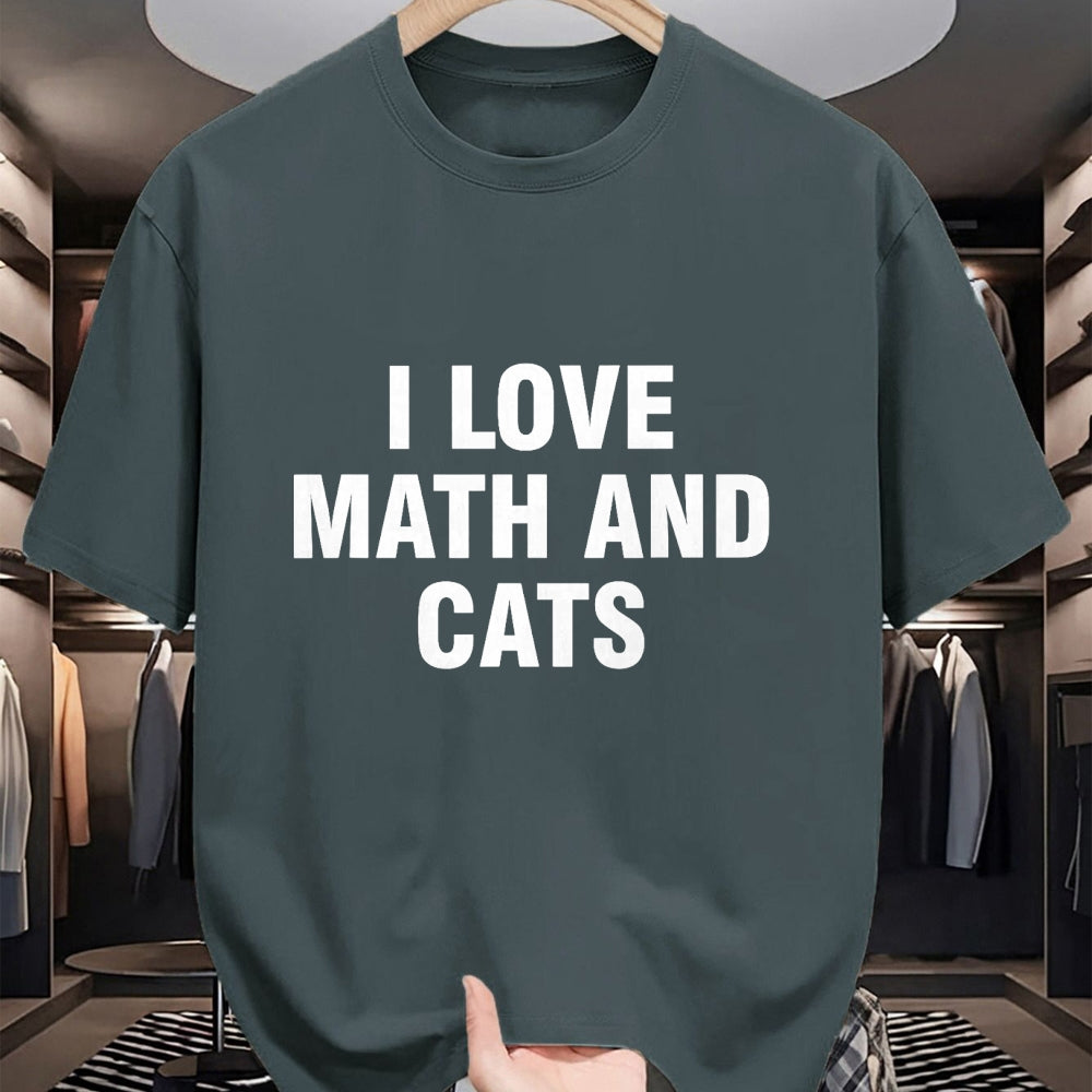 Cat Love Shirt, Funny Cat Lover Gift UnisexT-Shirt/Hoodie/Sweatshirt HLT00 - I Love Math and Cats T-Shirt (1)