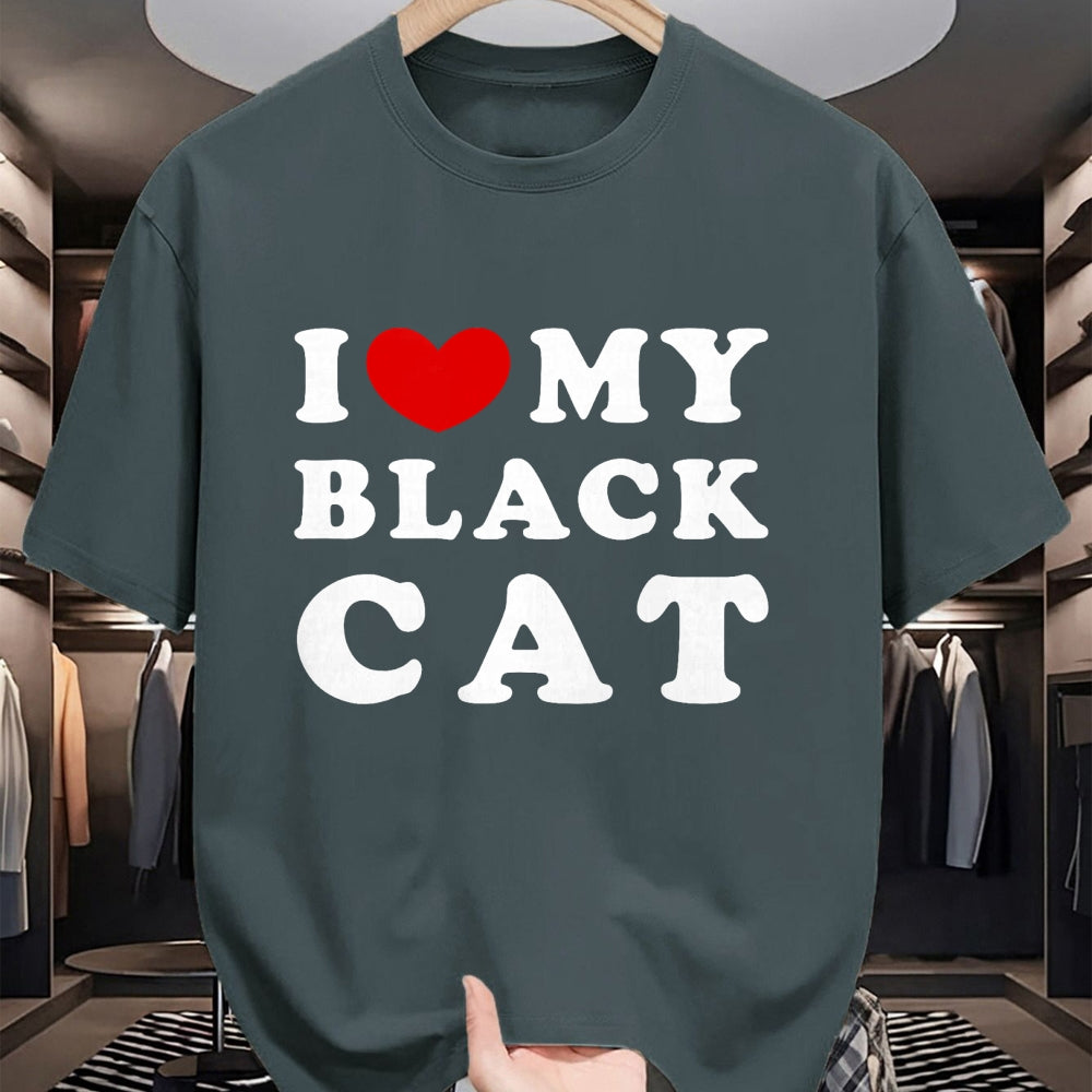 Cat Love Shirt, Funny Cat Lover Gift UnisexT-Shirt/Hoodie/Sweatshirt HLT00 - I Love My Black Cat, I Heart My Black Cat T-Shirt