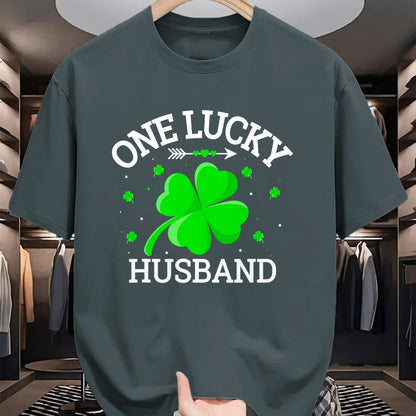 Best Husband Shirt, Wife and Husband Unisex T-Shirt/Hoodie/Sweatshirt HLT00 - One Lucky Husband Matching St Patrick_s Day T-Shirt