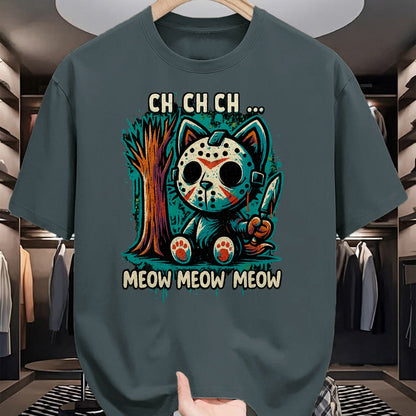 Cat Love Shirt, Funny Cat Lover Gift UnisexT-Shirt/Hoodie/Sweatshirt HLT00 - Cat Movie Horror - Ch Ch Ch Meow Meow Meow T-Shirt